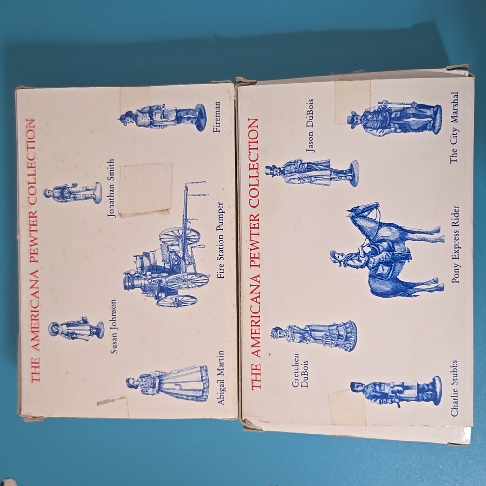 Americana Pewter Collection: 2 sets:AH18 and AH19. 1992 Liberty Falls SHIPS FREE